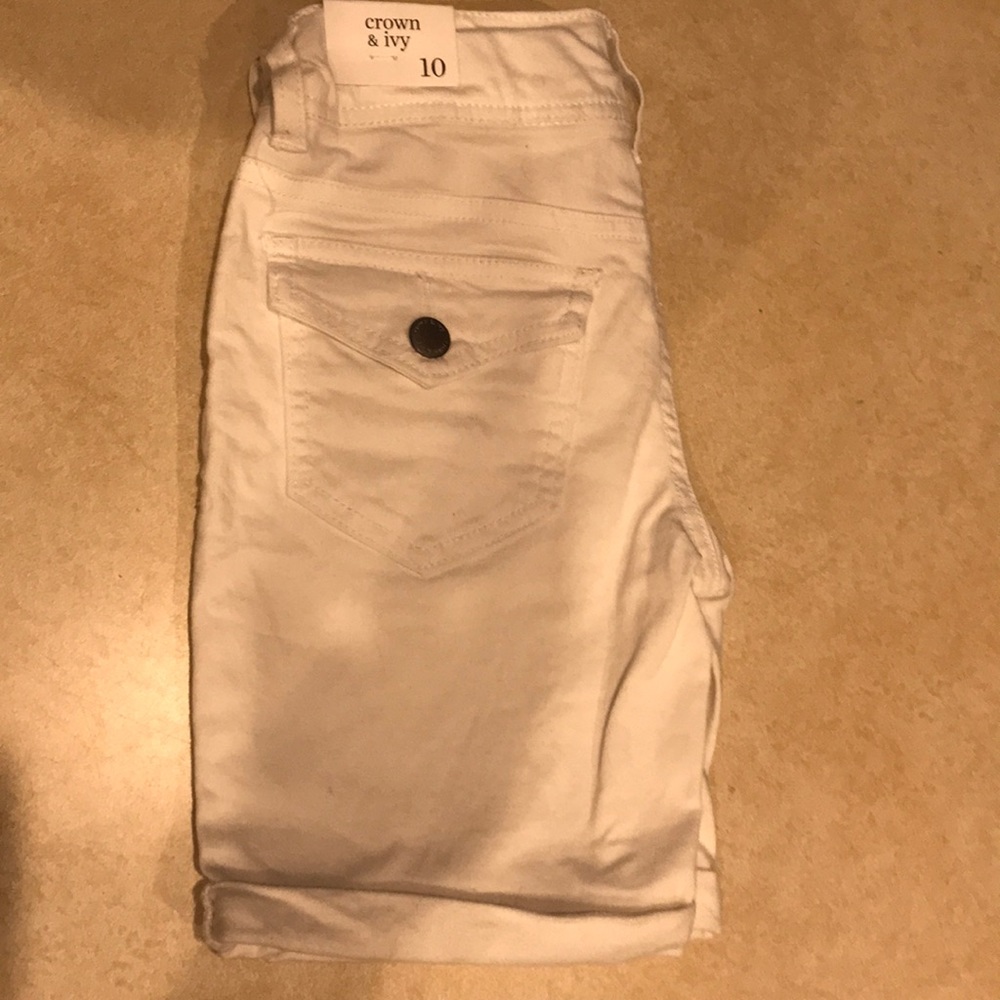 Crown & Ivy White Shorts - Girls - Size 10